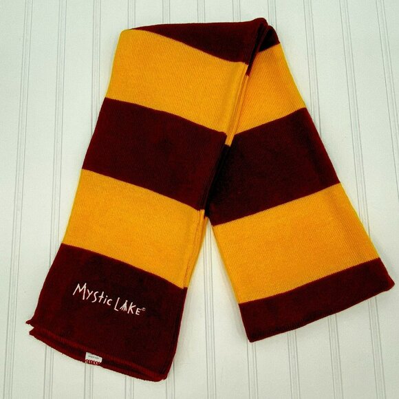 Sportsman‎ Rugby Striped Knit Scarf Minnesota Gophers Maroon Gold Mystic Lake - Picture 1 of 3